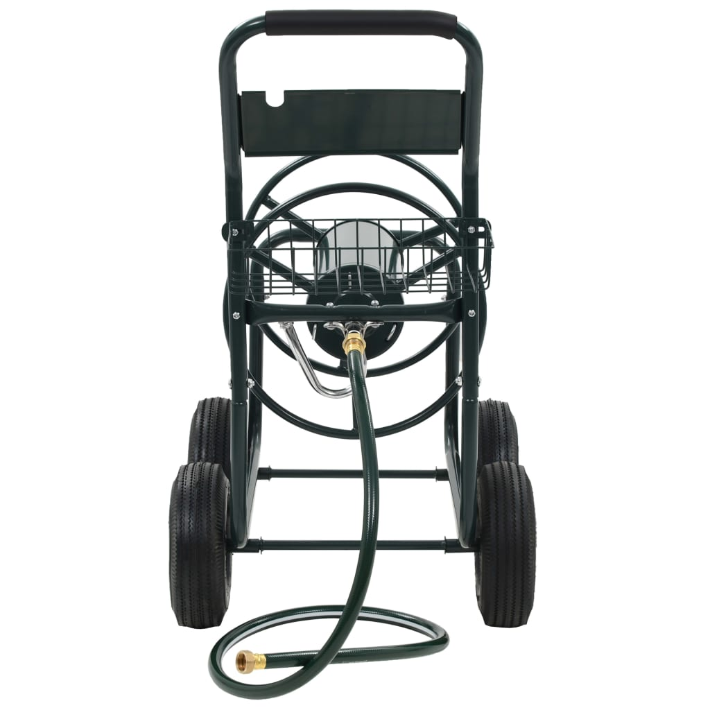 vidaXL Garden Hose Trolley with 1/2" Hose Connector 246.1' Steel