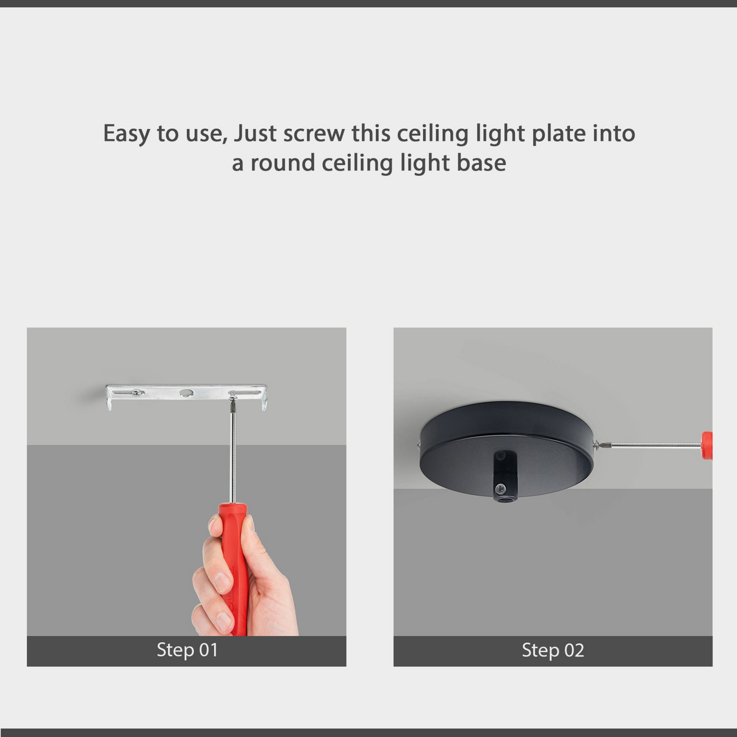 95mm/115mm Lighting Fixture Plate Bracket Fitting Accessories Set ~5572